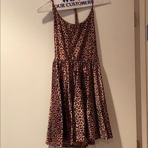 American Apparel leopard skater dress